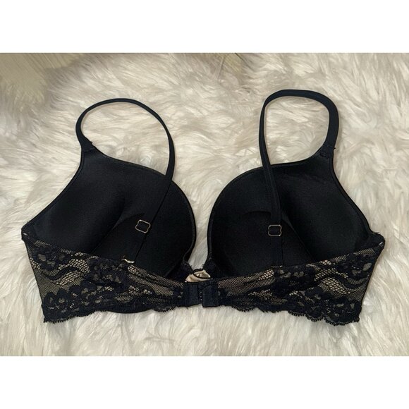 Maidenform 09169 Super Push Up Bra Add 2 Cups Lace Padded UW Womens 34C Black - Picture 4 of 6